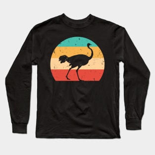 vintage sunset Common ostrich ,funny Ostrich lover Long Sleeve T-Shirt